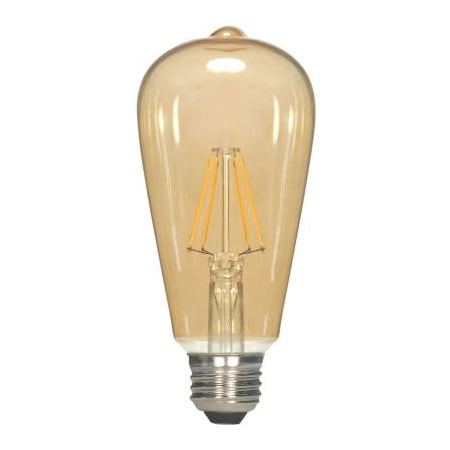Satco Satco 6.5W ST19 Filament LED Medium Base Transparent Amber 2300K S9579